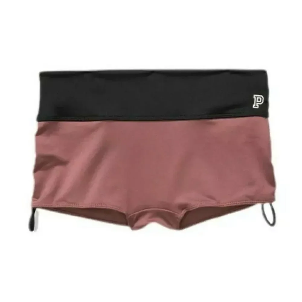 Victoria’s Secret Pink Ultimate Gym to Swim Sports Shortie Brown Black Medium